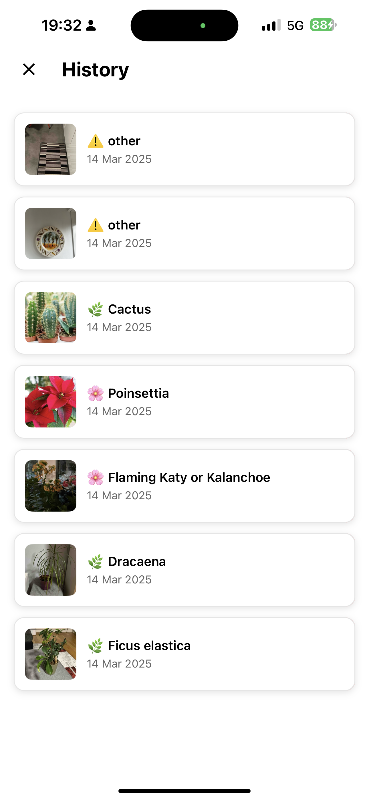Flora app screenshot - Care instructions